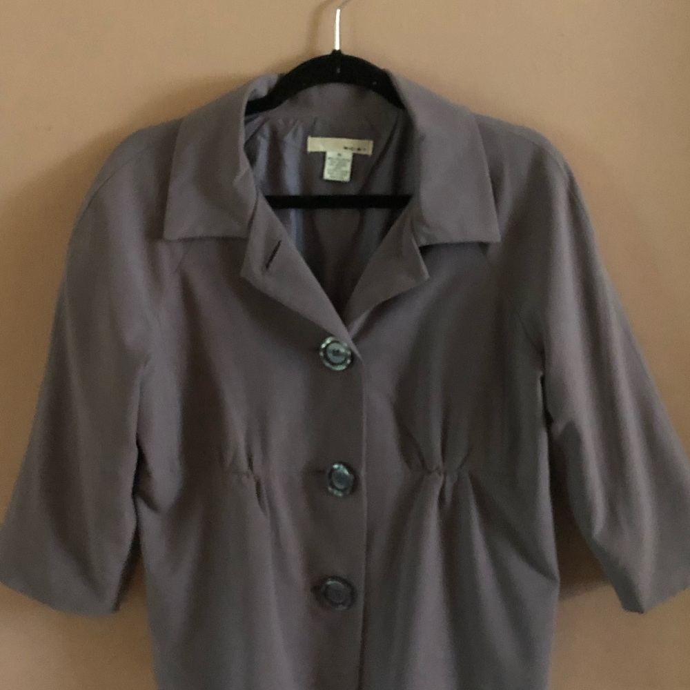 Vintage look cropped blazer in deep periwinkle - Picture 3 of 3